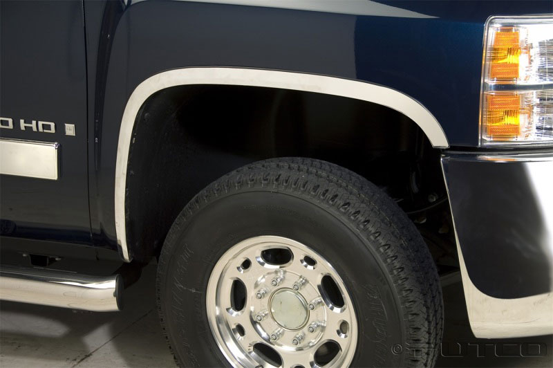 Putco 97294 | 11-14 Chevrolet Silverado HD Dually - Full Stainless Steel Fender Trim; 2011-2014