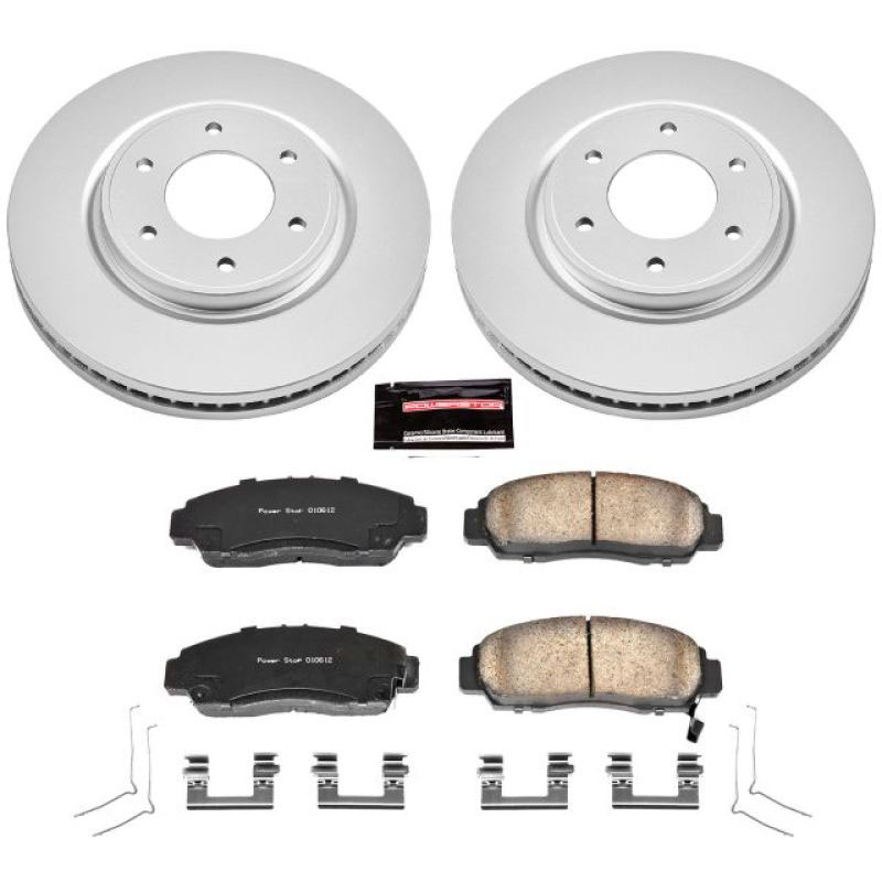 PowerStop crk5821 | Power Stop 12-15 Nissan Armada Front Z17 Evolution Geomet Coated Brake Kit; 2012-2015