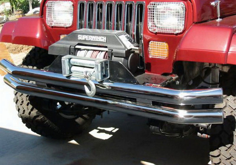 Rampage 8449 | 1976-1983 Jeep CJ5 Double Tube Bumper - Stainless; 1976-1983