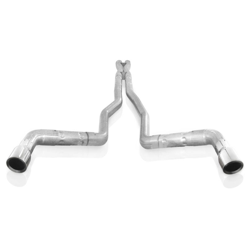 Stainless Works CA11CBL | Chevy Camaro Exhaust 3" Dual Chambered Round with X-Pipe for SW Headers; 2010-2015