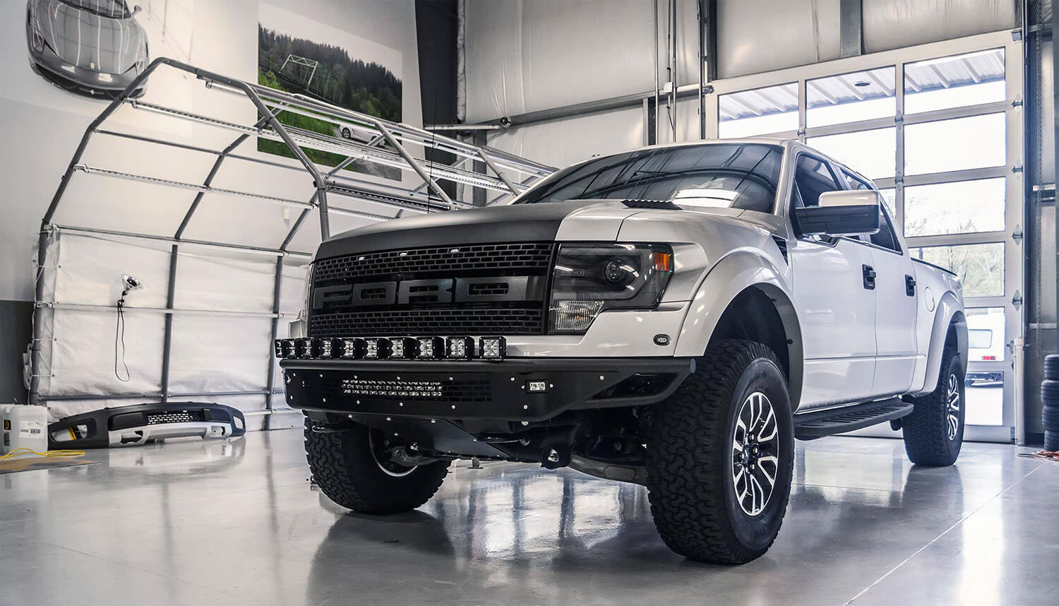 Addictive Desert Designs F014532910103 | Ford F-150 Raptor Race Series R Front Bumper - 10 Single Lights; 2010-2014