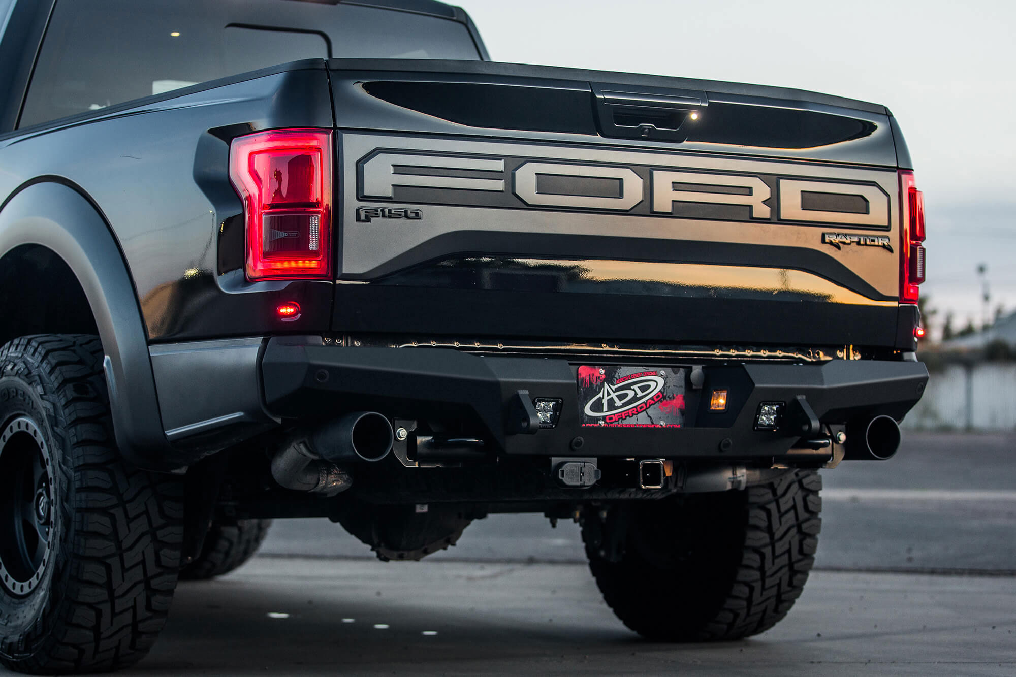 Addictive Desert Designs R117321370103 | Ford F-150 Raptor HoneyBadger Rear Bumper; 2017-2018