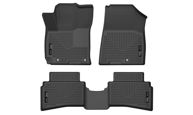 Husky Liners 96691 | 20-22 Hyundai Venue WeatherBeater Front & 2nd Seat Floor Liners - Black