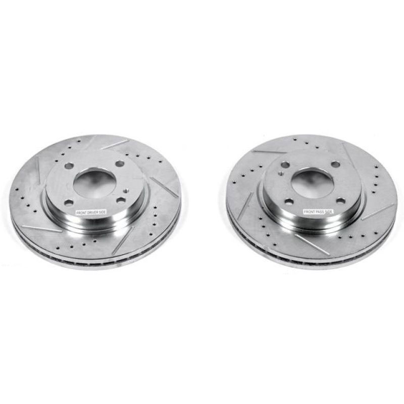 PowerStop ar85136xpr | Power Stop 11-19 Ford Fiesta Front Evolution Drilled & Slotted Rotors - Pair; 2011-2019