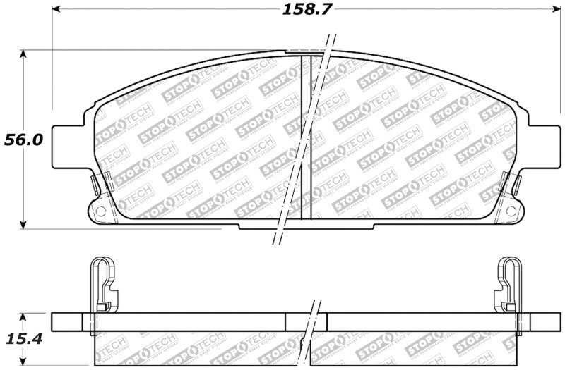 Stoptech 305.06910 | StopTech Street Select Brake Pads Nissan Quest, Front; 2004-2017