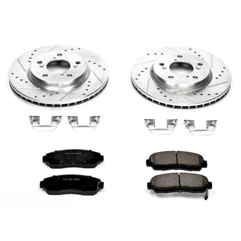 PowerStop k2435 | Power Stop 05-10 Honda Odyssey Front Z23 Evolution Sport Brake Kit; 2005-2010