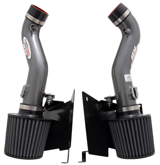 AEM Induction 21-677C | AEM Cold Air Intake System NISSAN 350Z DUAL INLET WITH H / S - Silver Gray; 2007-2008