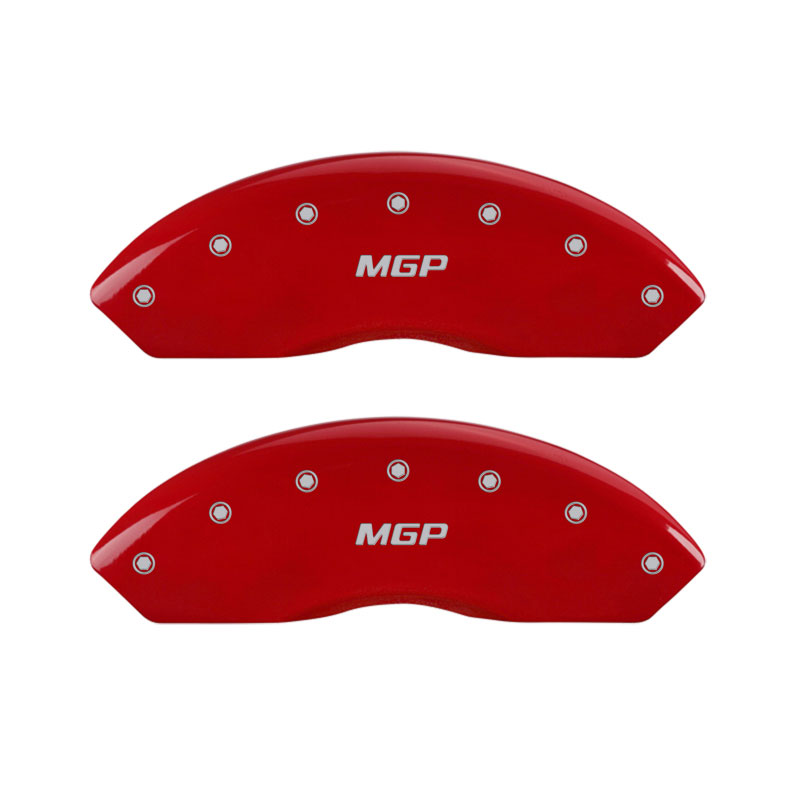 MGP 16234SMGPRD | MGP 4 Caliper Covers Engraved Front & Rear MGP Red Finish Silver Char 2008 Toyota Fj Cruiser; 2007-2007