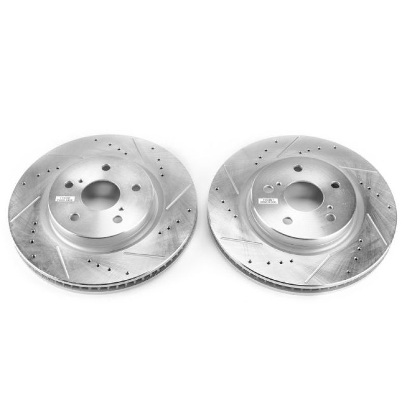 PowerStop jbr1763xpr | Power Stop 2019 Lexus ES350 Front Evolution Drilled & Slotted Rotors - Pair; 2019-2022