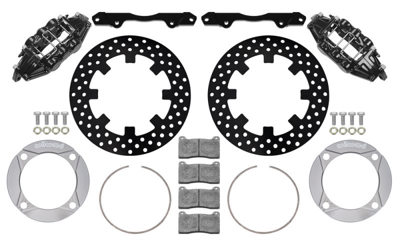 Wilwood 14016632d | 2014+ Polaris RZR XP 1000 Front Kit 11.25in Drilled - Black; 2014-2023