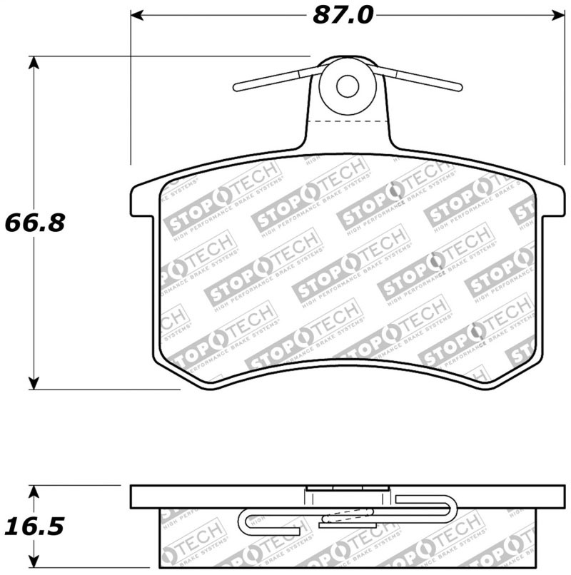 Stoptech 309.02280 | StopTech Sport Brake Pads Audi S6, Rear; 1995-1997