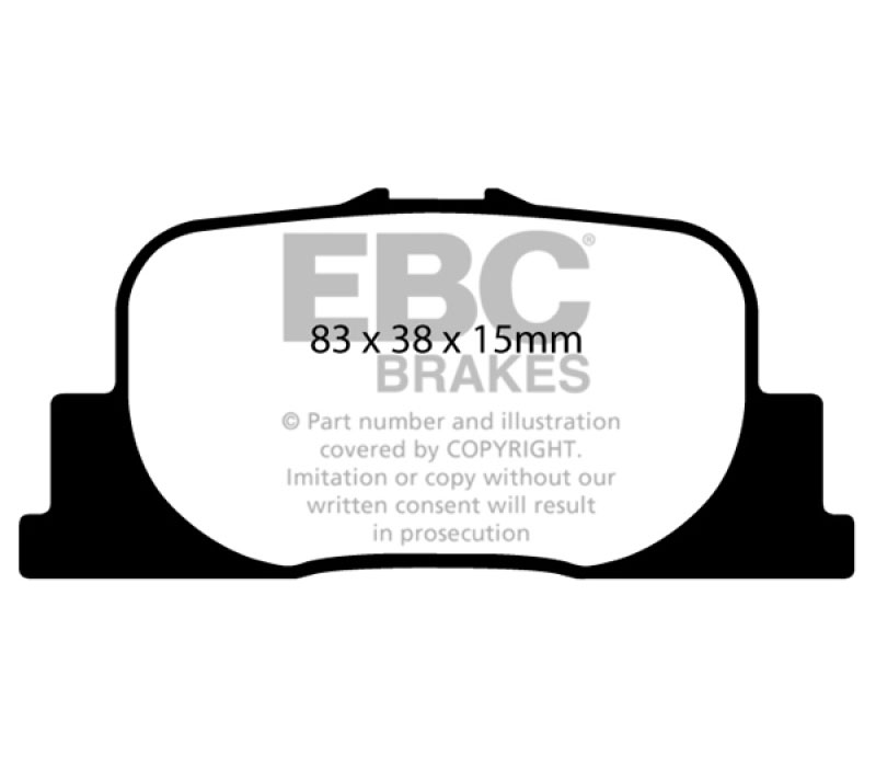 EBC dp41456r | 00-01 Lexus ES300 3.0 Yellowstuff Rear Brake Pads; 2000-2001