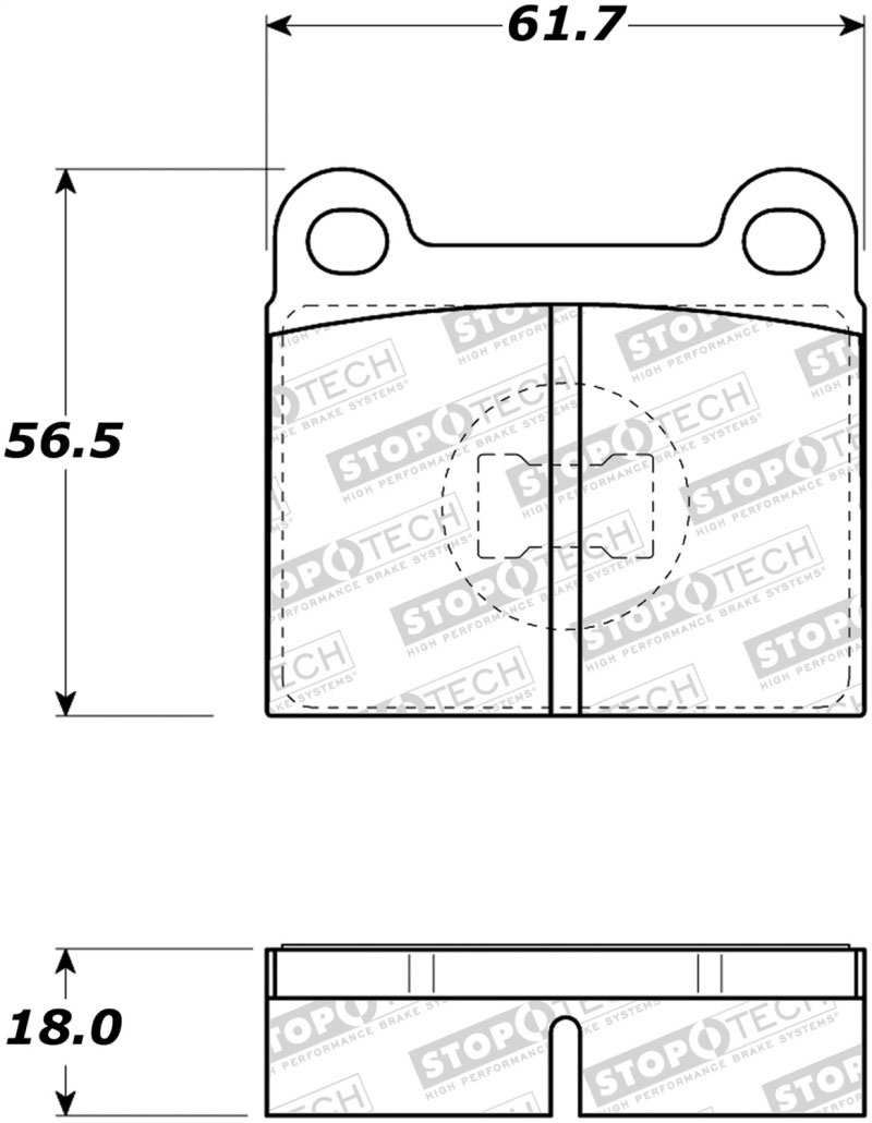 Stoptech 308.00960 | StopTech Street Brake Pads Porsche 914 Fr 9/72, Front; 1972-1972