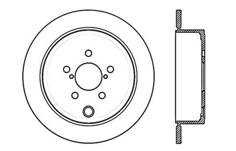 Stoptech 127.47029R | StopTech Subaru Forester Sport Drilled/Slotted Rotor, Rear Right; 2009-2013