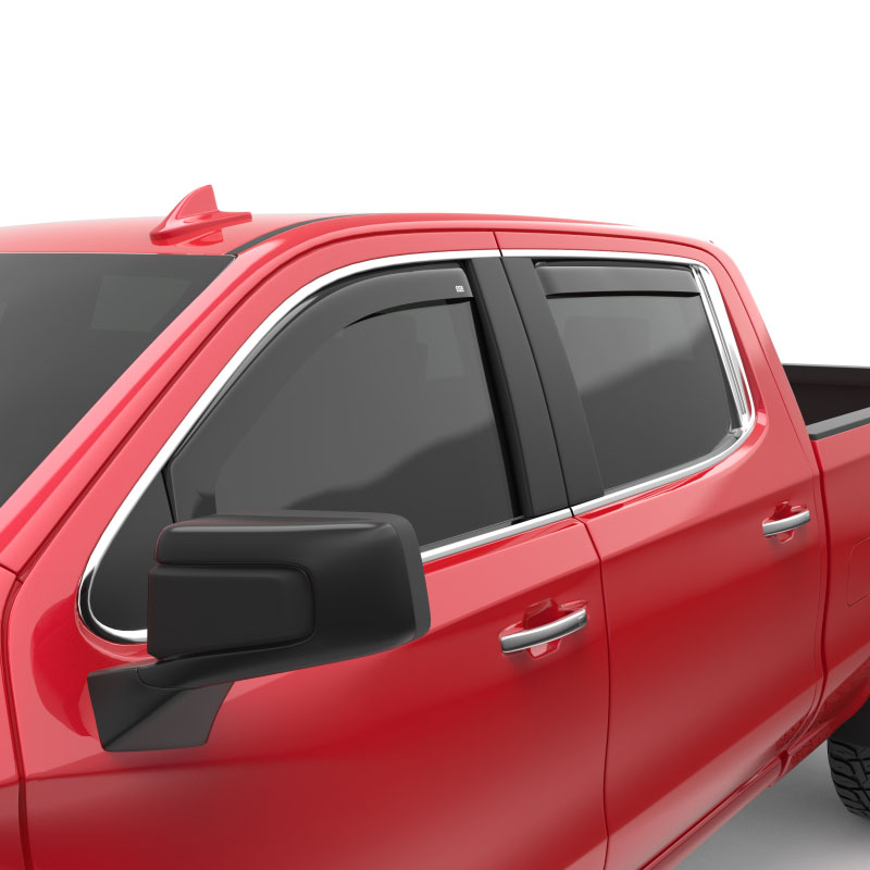 EGR 571691 | 2019 Chevy 1500 Crew Cab In-Channel Window Visors - Dark Smoke