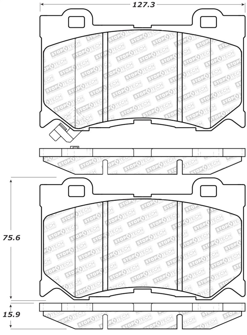 Stoptech 305.13460 | StopTech Street Select Brake Pads Infiniti G37 Sport Sport, Front; 2008-2008