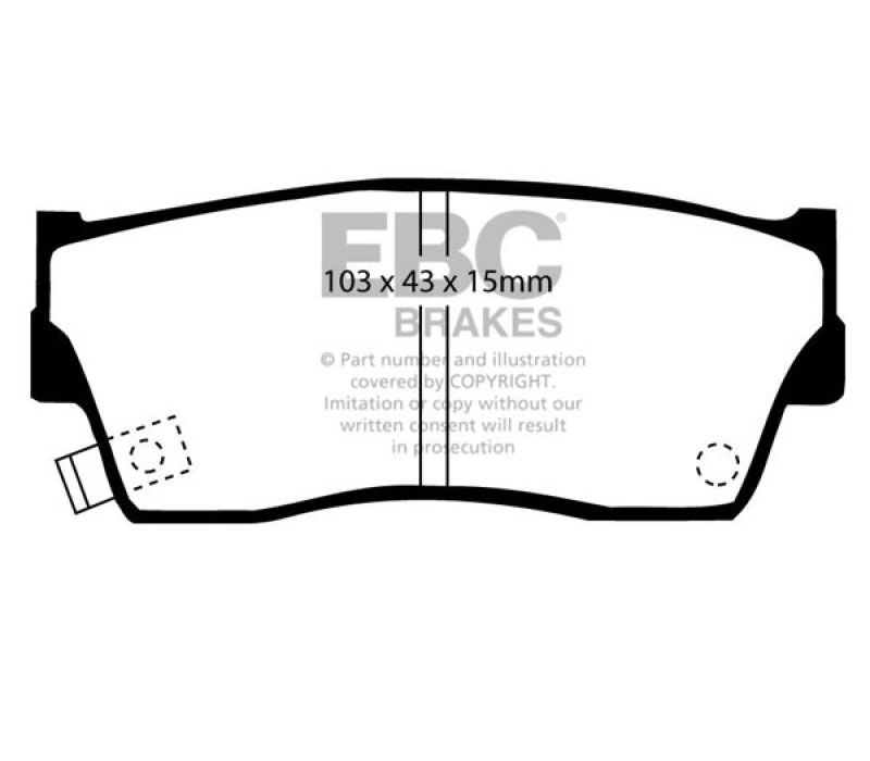 EBC dp6774 | 98-00 Chevrolet Tracker 1.6 (2 Door) Greenstuff Front Brake Pads; 1998-2000