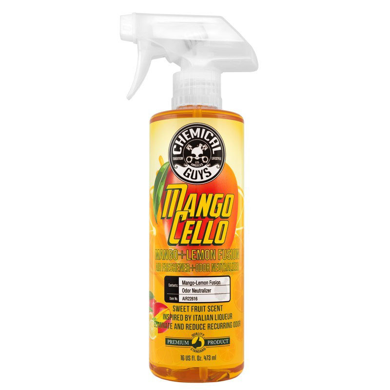 Chemical Guys air22616 | Mangocello Mango Lemon Fusion Air Freshener & Odor Eliminator - 16oz (P6)