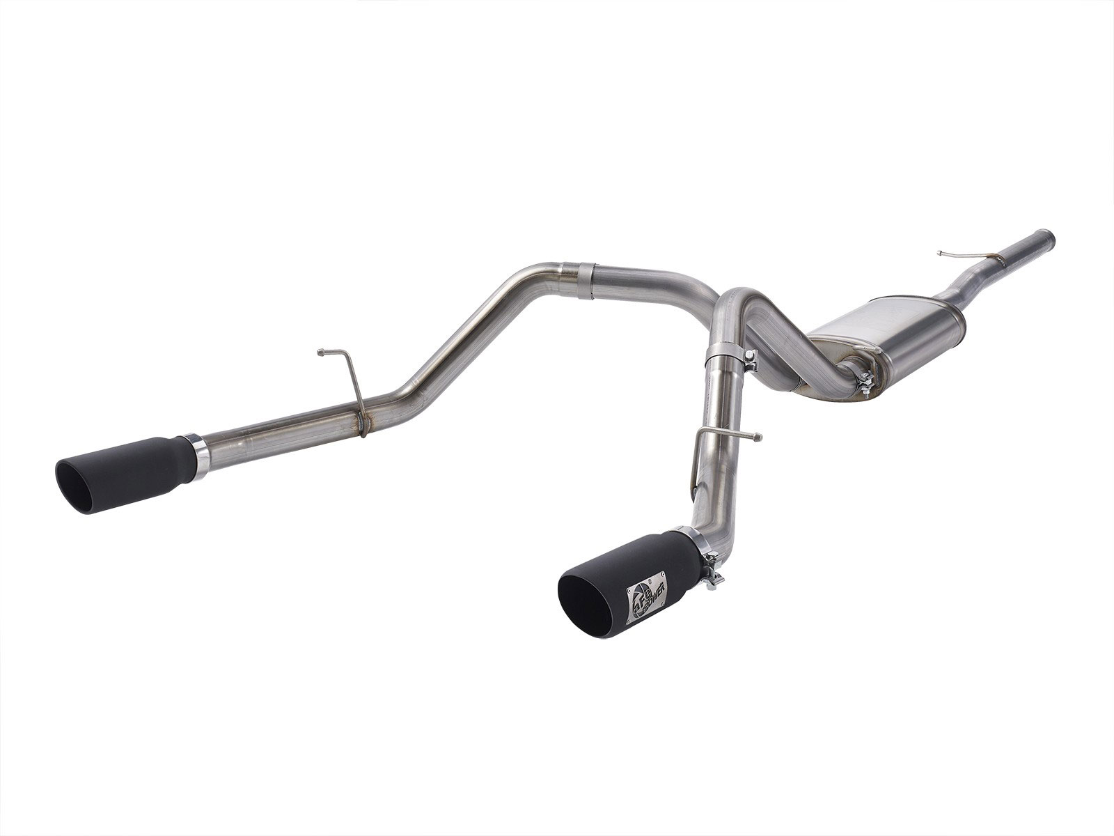 aFe 49-44112-B | afe Apollo GT Series 3 IN 409 Stainless Steel Cat-Back Exhaust System Black Tips; 2009-2019