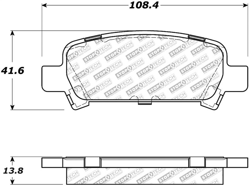 Stoptech 305.07700 | StopTech Street Select Brake Pads Subaru Legacy L, Rear; 2002-2002