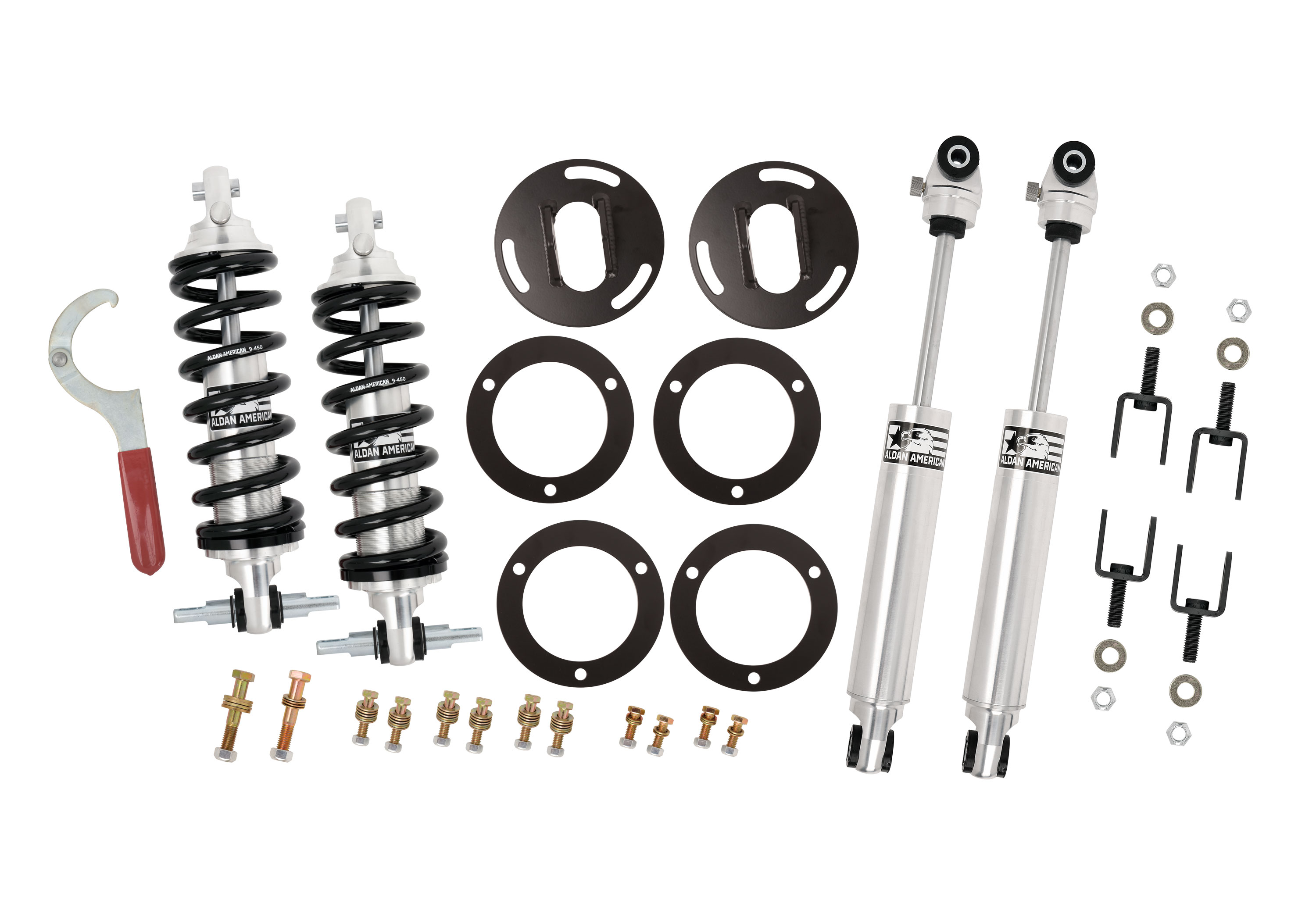 Aldan American 300131 | ALDAN AMERICAN Suspension Package Road Comp 60-71 Ford Coilovers with Shocks BB Kit; 1966-1970