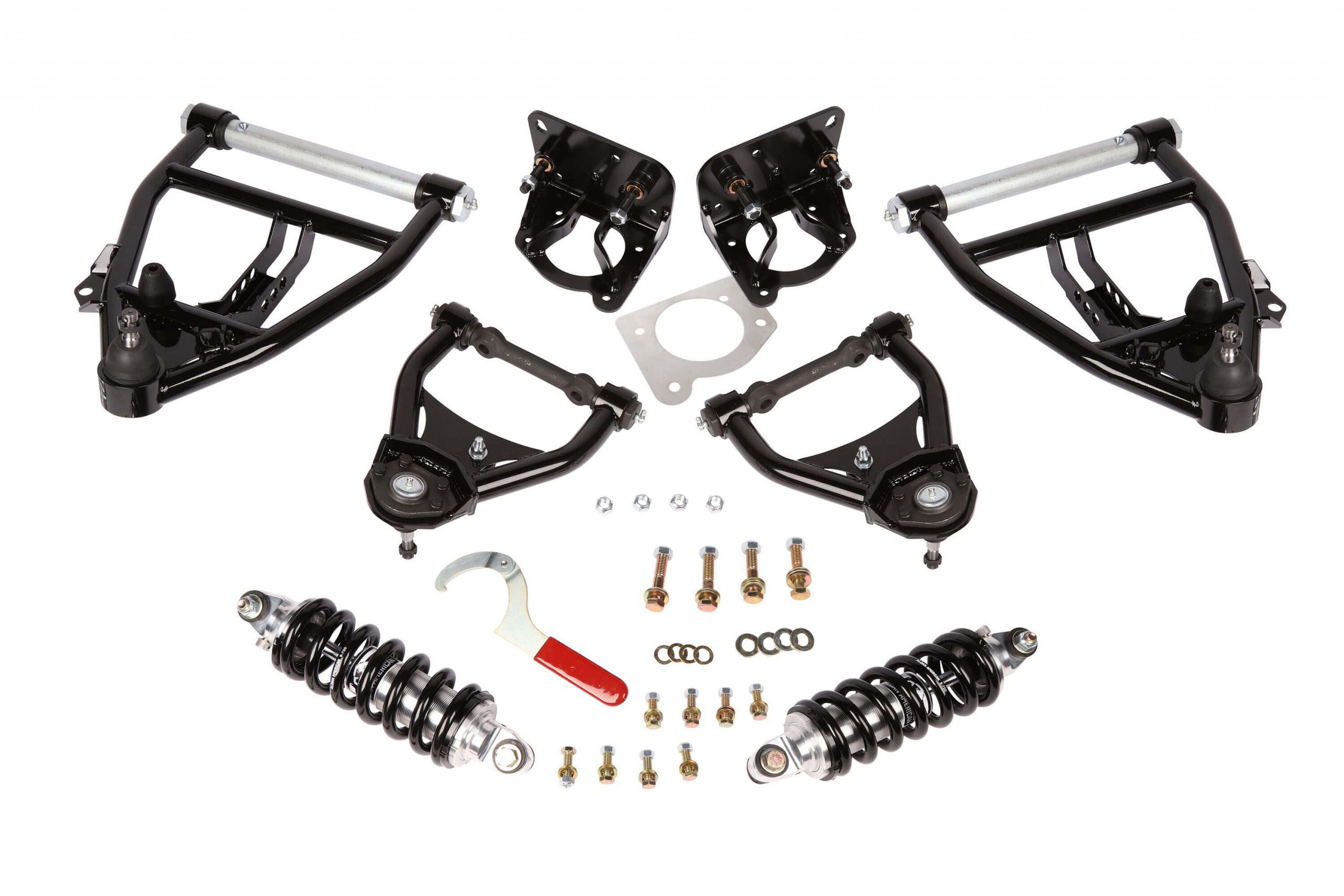 Aldan American 300140 | ALDAN AMERICAN Coil-Over Conversion Kit 63-70 C10 Front Single Adj. SB Incl. Control Arms; 1963-1970