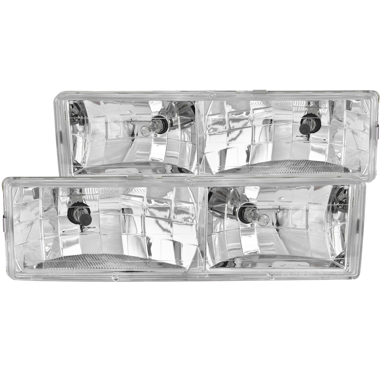 ANZO 111004 | USA Chevrolet Blazer Full Size (K5) Crystal Headlights Chrome; 1992-1994