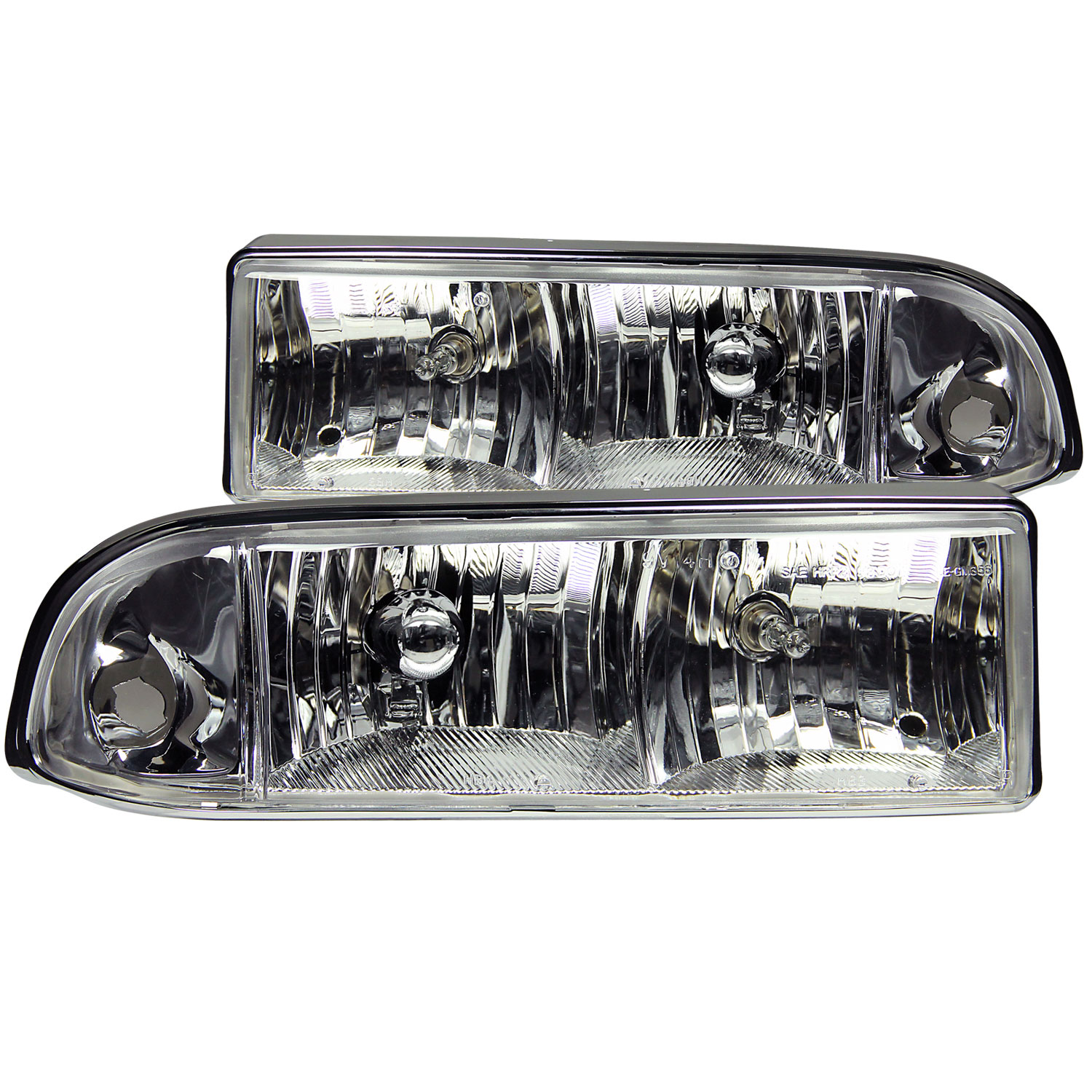 ANZO 111014 | USA Chevrolet S-10 Crystal Headlights Chrome; 1998-2005