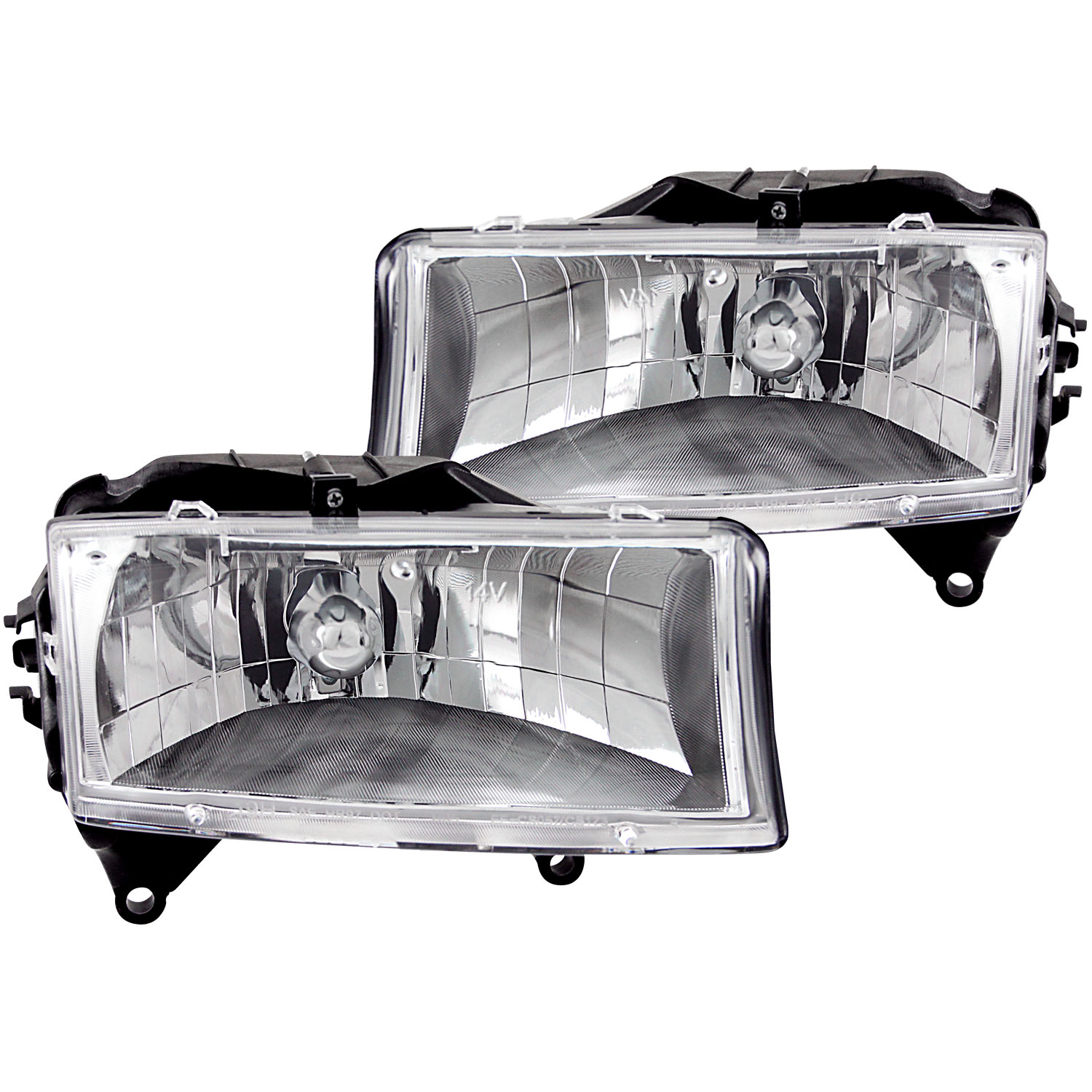 ANZO 111021 | USA Dodge Durango Crystal Headlights Chrome; 1998-2003