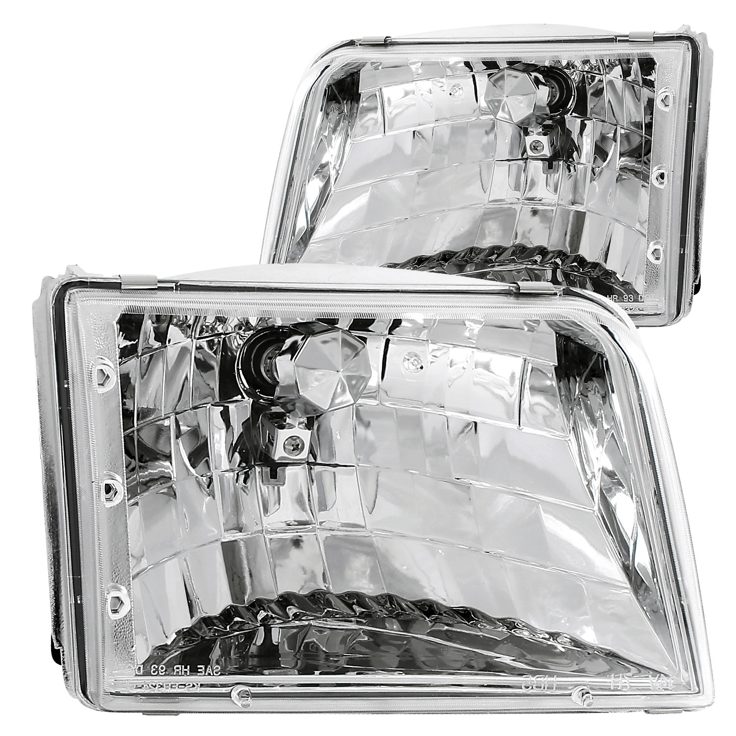 ANZO 111036 | USA Ford Ranger Crystal Headlights Chrome; 1993-1997