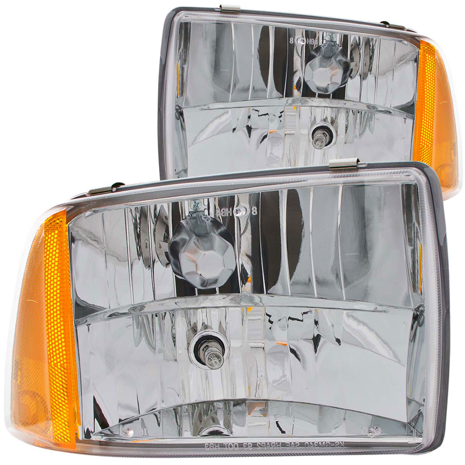 ANZO 111078 | USA Chevrolet Blazer S-10 Crystal Headlights Chrome 1pc; 1995-1997