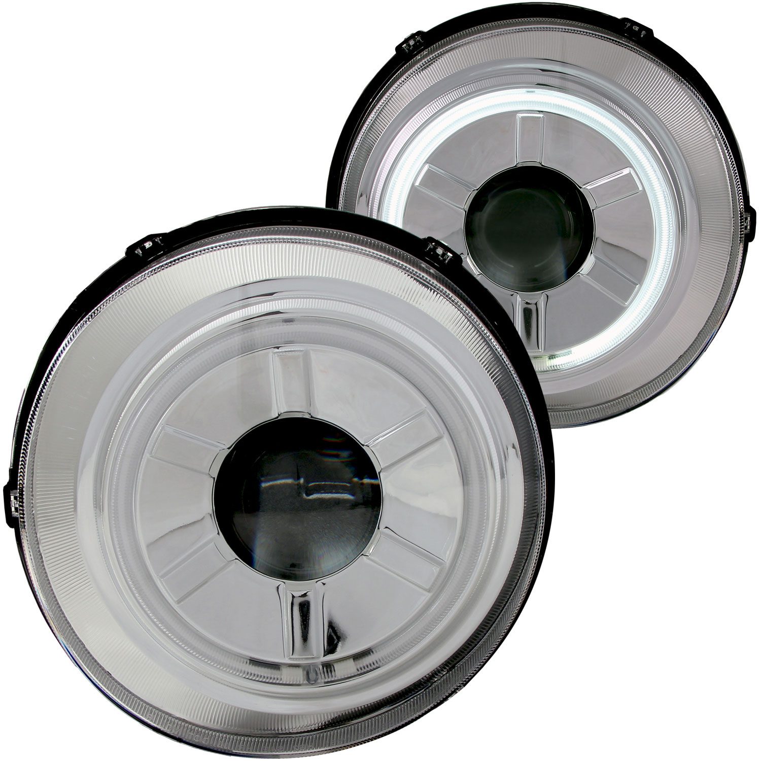 ANZO 111115 | USA Toyota Fj Cruiser Projector Headlights W/ Halo Chrome; 2007-2013