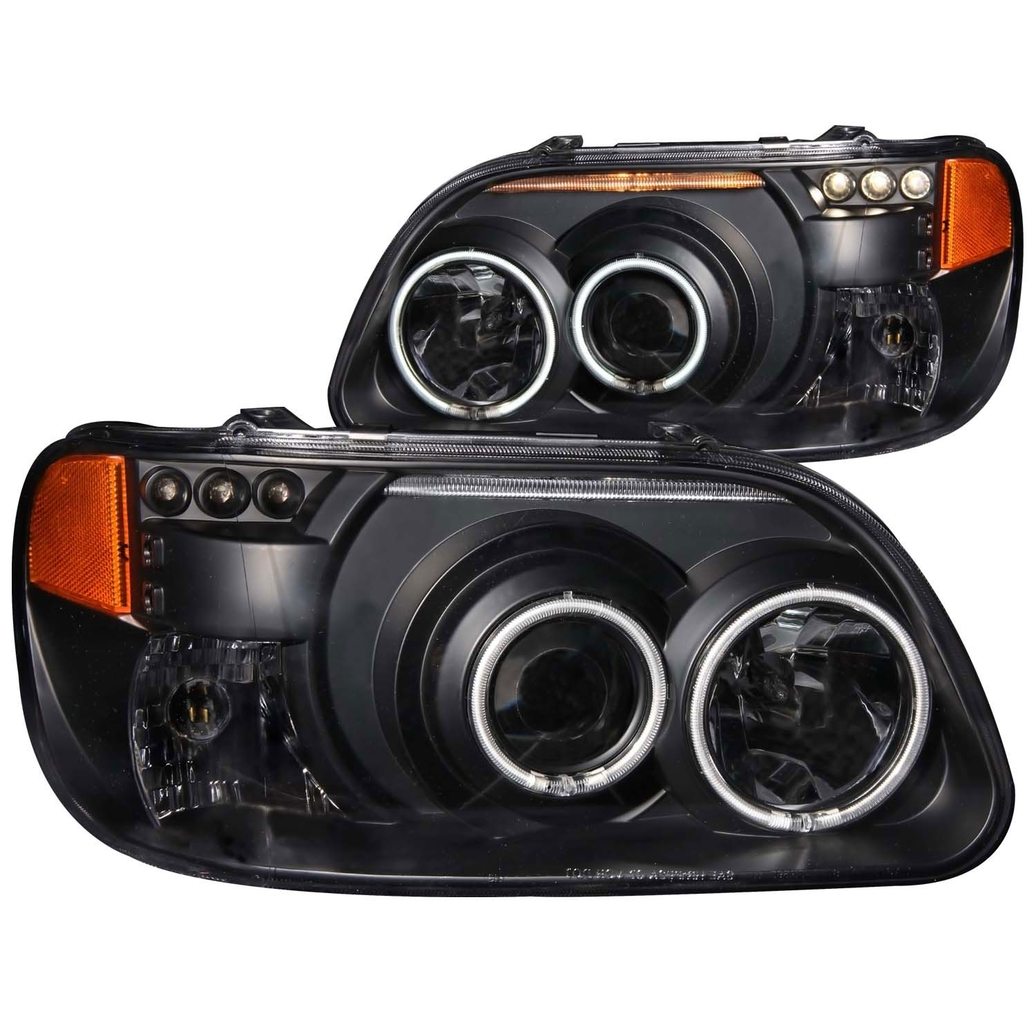 ANZO 111132 | USA Ford Explorer Projector Headlights W/ Halo Black 1 Pc; 1995-2001