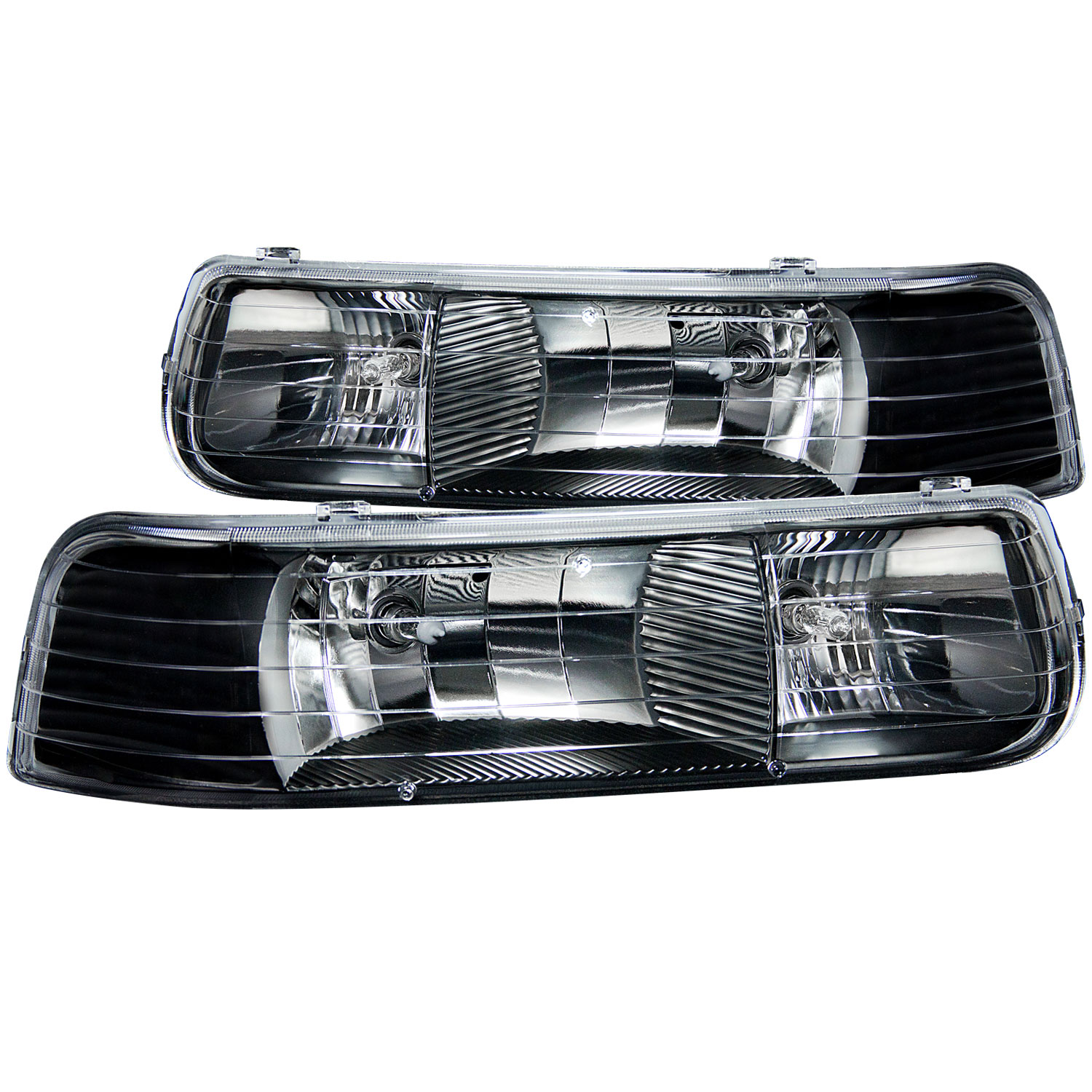 ANZO 111155 | USA Chevrolet Tahoe Does Not Fit GMC Models Crystal Headlights Black; 2000-2006