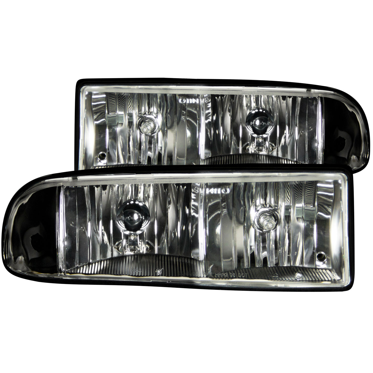 ANZO 111156 | USA Chevrolet Blazer S-10 Crystal Headlights Black; 1998-2005