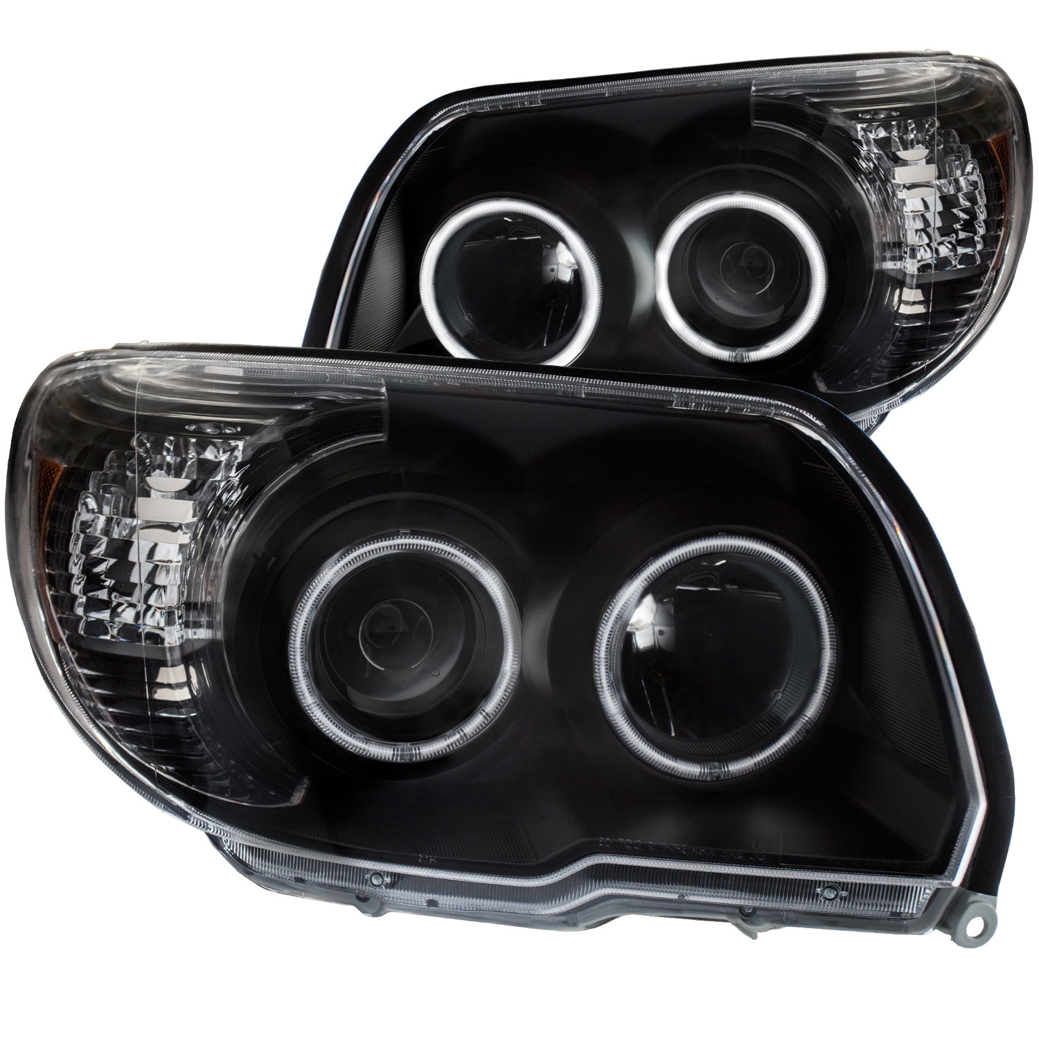 ANZO 111320 | USA Toyota 4runner Projector Headlights W/ Halo Black; 2006-2009