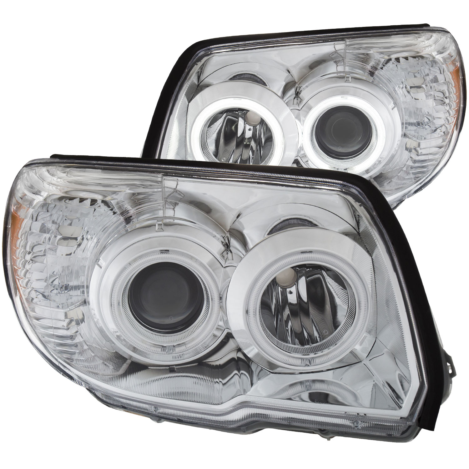 ANZO 111321 | USA Toyota 4runner Projector Headlights W/ Halo Chrome; 2006-2009