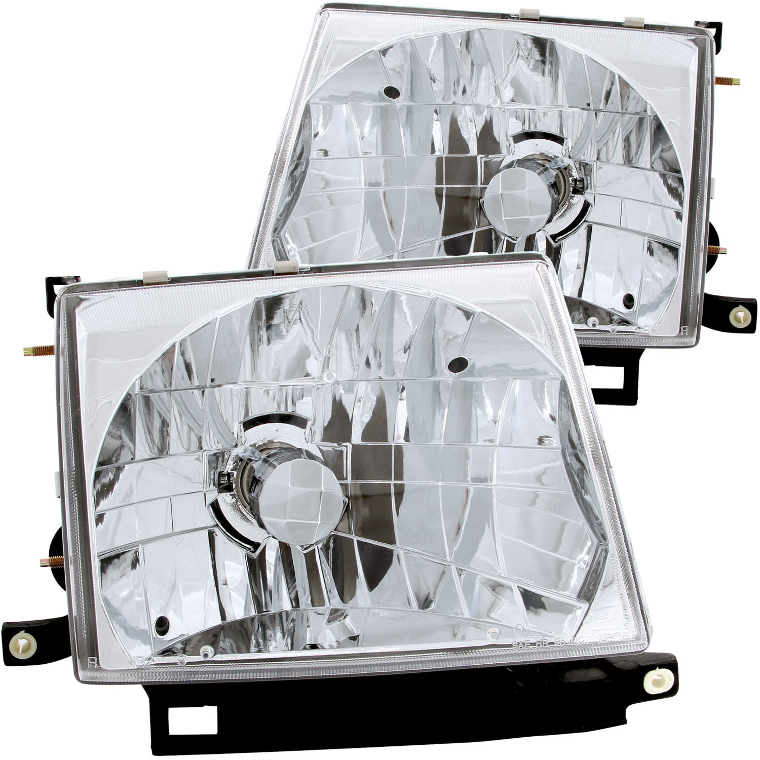 ANZO 121132 | USA Toyota Tacoma Crystal Headlights Chrome; 1997-2000