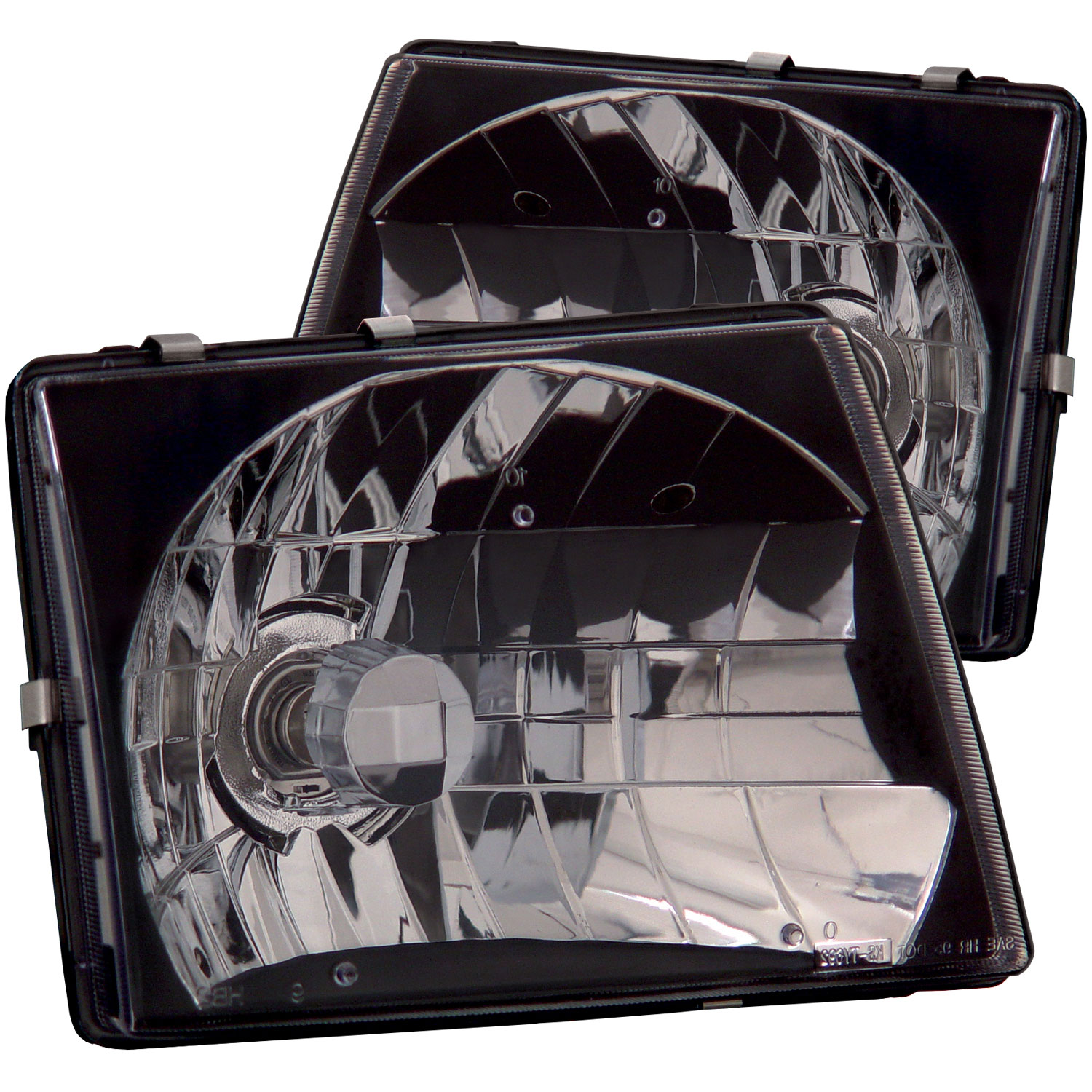 ANZO 121139 | USA Toyota Tacoma Crystal Headlights Black; 1997-2000