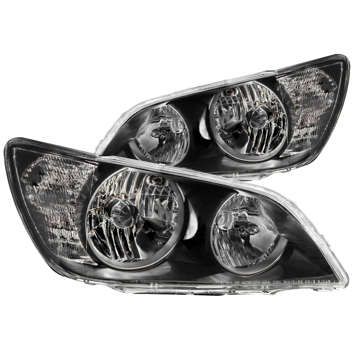 ANZO 121210 | USA Lexus Is300 Crystal Headlights Black; 2001-2005