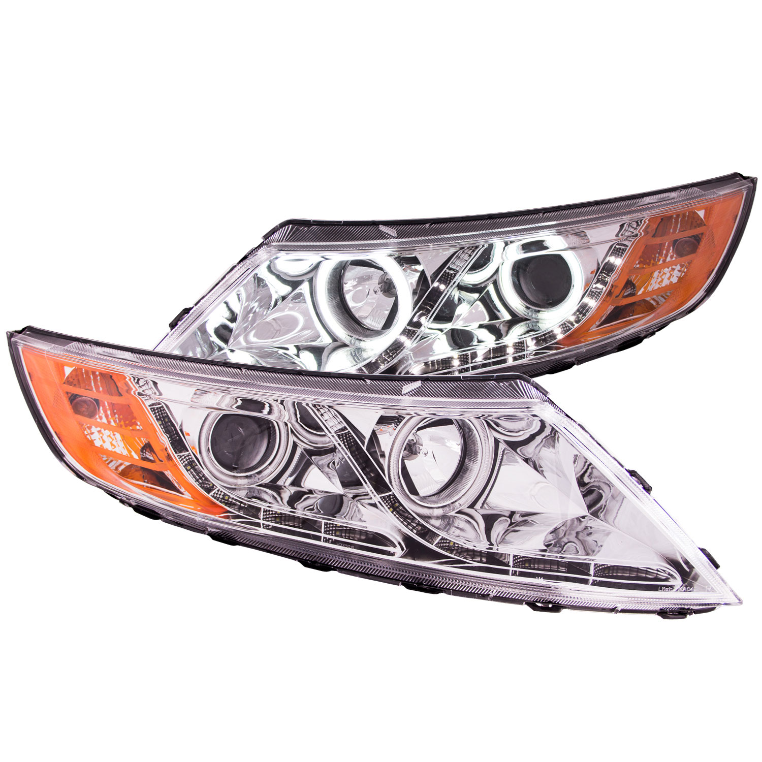 ANZO 121459 | USA Kia Optima Projector Headlights W/ Halo Chrome (Ccfl); 2011-2013