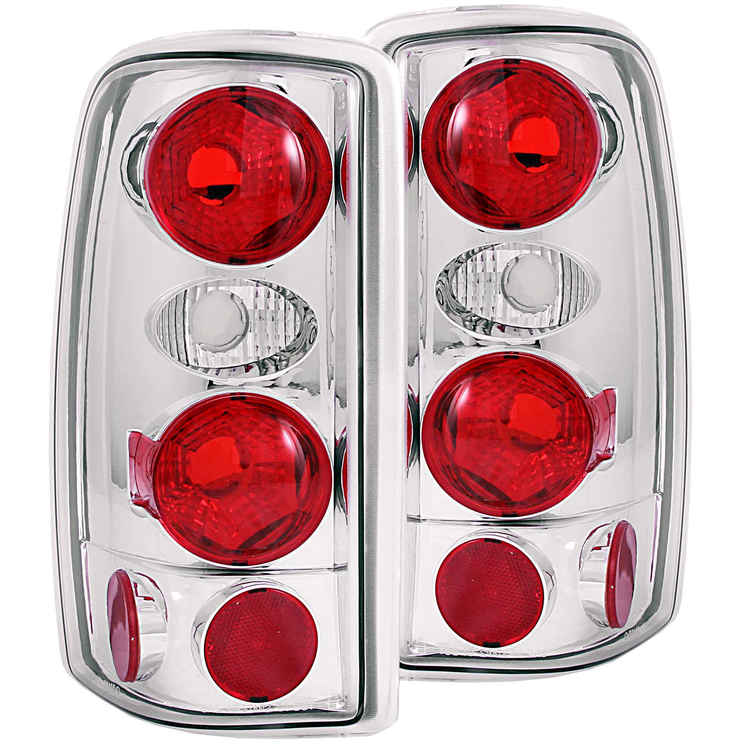 ANZO 211008 | USA Chevrolet Suburban Taillights Chrome; 2000-2006