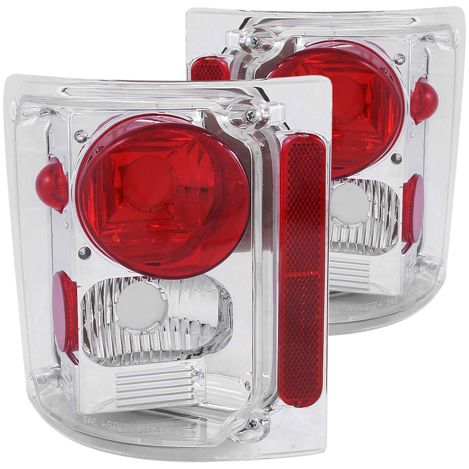 ANZO 211014 | USA Chevrolet C Taillights Chrome; 1973-1987