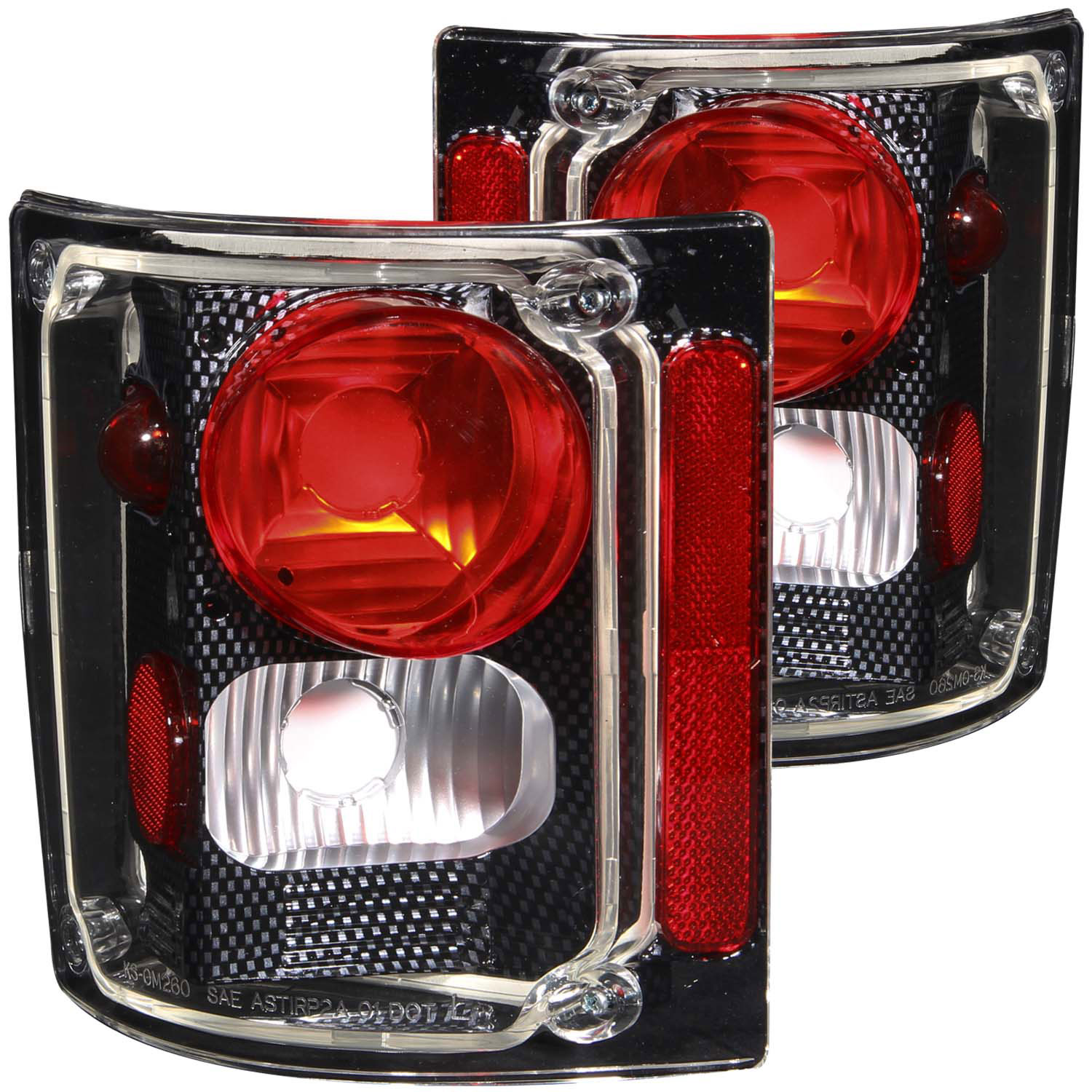 ANZO 211015 | USA Chevrolet C Taillights Carbon; 1973-1987