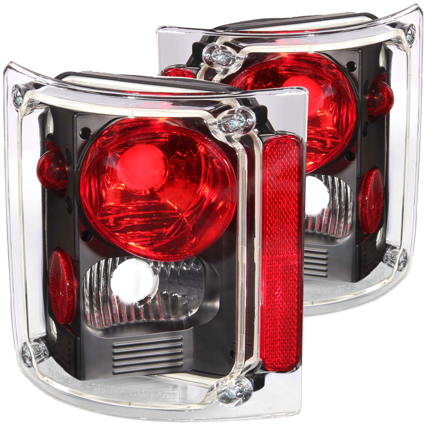 ANZO 211016 | USA Chevrolet C Taillights Black; 1973-1987