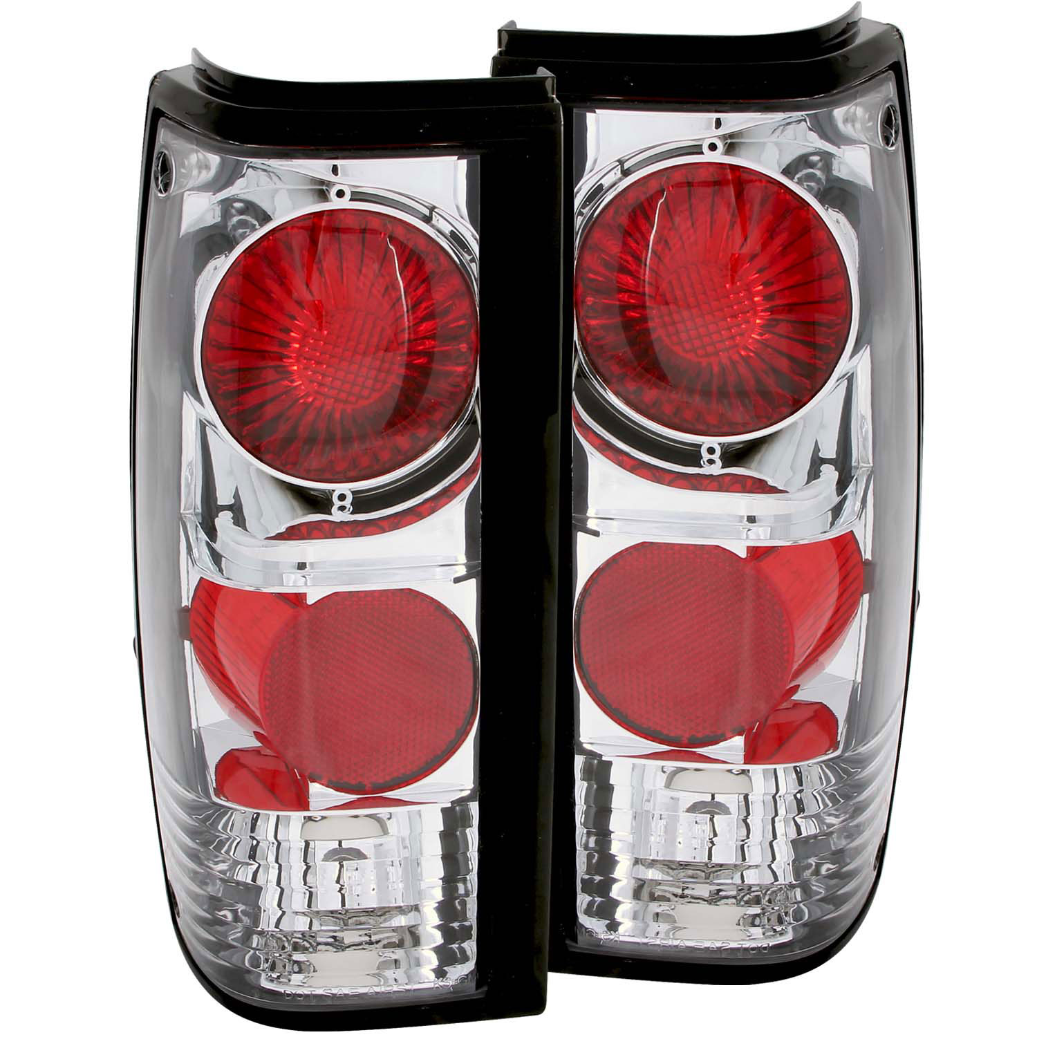 ANZO 211029 | USA Chevrolet S-10 Taillights Chrome; 1982-1994