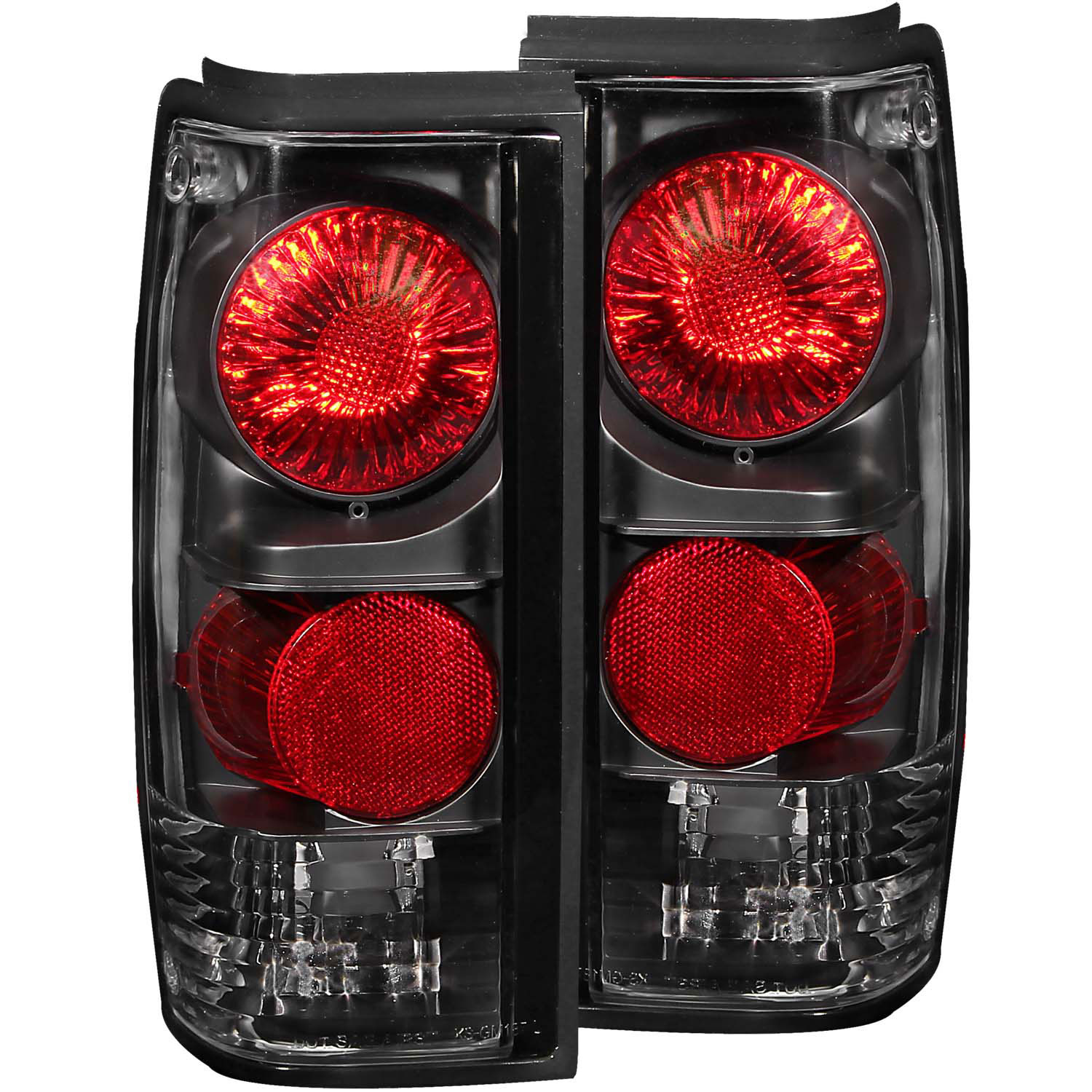 ANZO 211031 | USA Chevrolet S-10 Taillights Black; 1982-1994