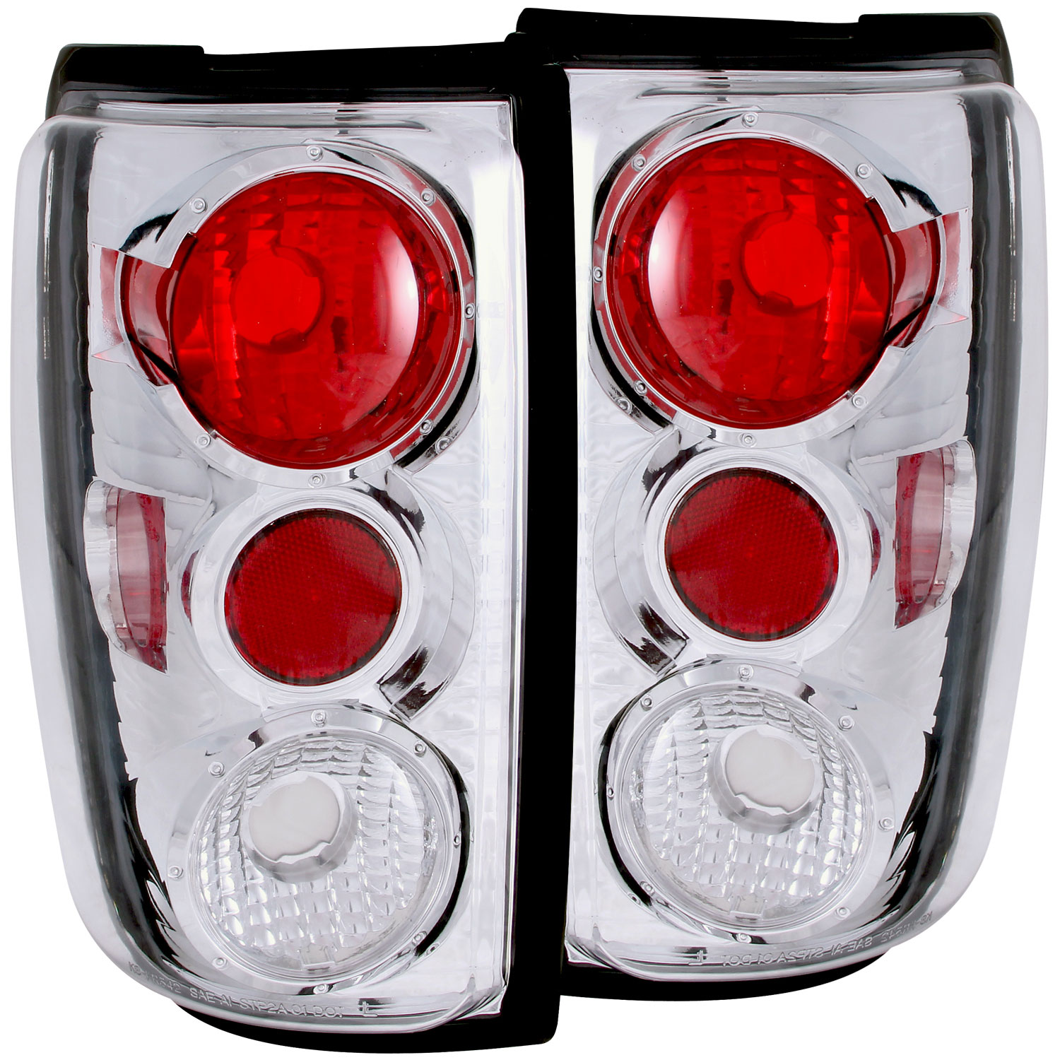 ANZO 211055 | USA Ford Expedition Taillights Chrome; 1997-2002