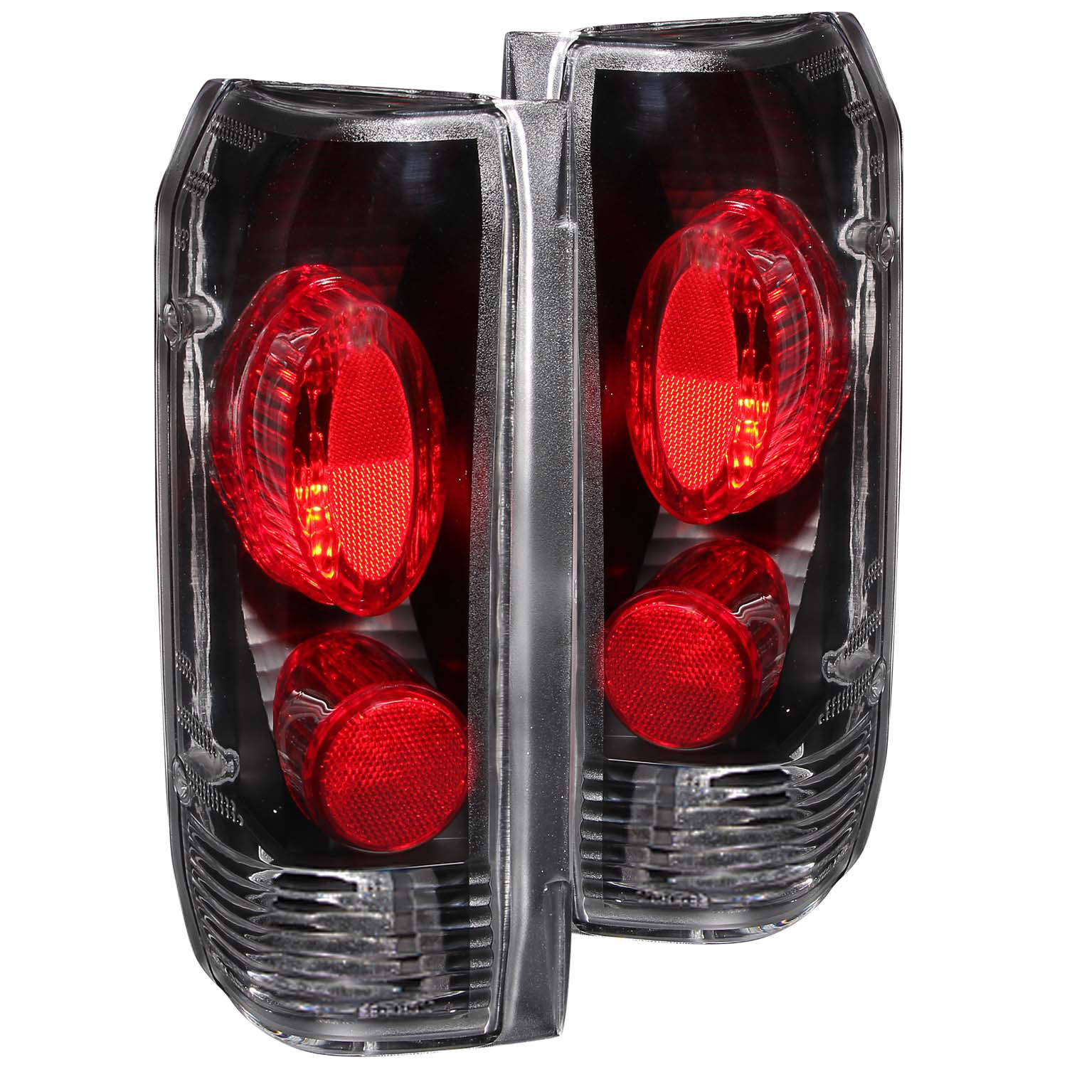 ANZO 211062 | USA Ford Bronco Taillights Black; 1992-1996