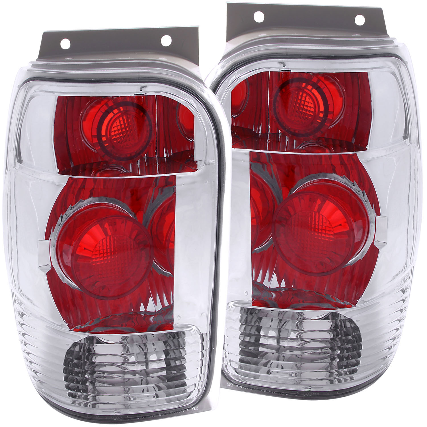 ANZO 211082 | USA Ford Explorer Taillights Chrome; 1998-2001